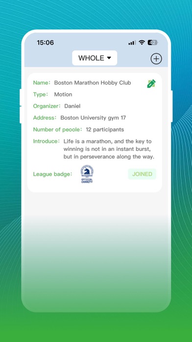 Clubmember Screenshot