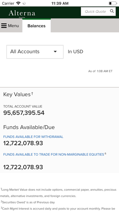 Alterna Securities Screenshot