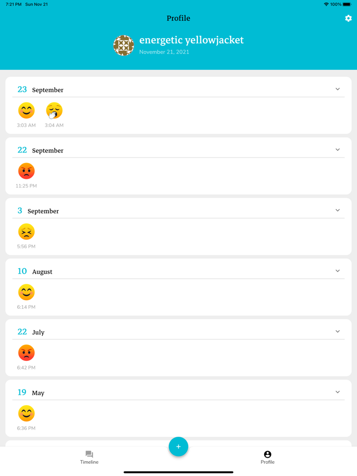 Chime Social Mood Tracker