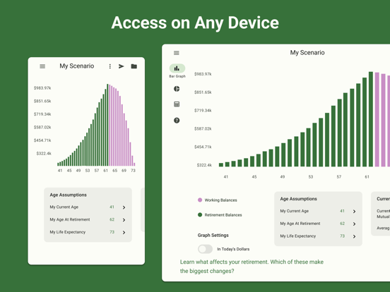 RetirePlan iPad screenshot 6 - Finance app