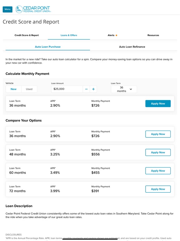 Cedar Point Banking iPad screenshot 4 - Finance app