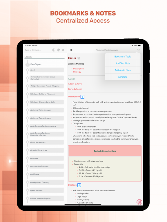5 Minute Emergency Medicine iPad screenshot 9 - Medical app
