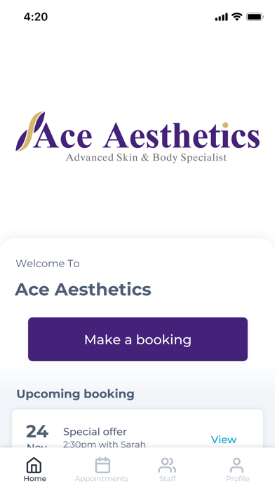 Ace Aesthetics Screenshot