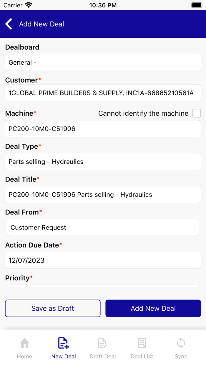 Komatsu Aftersales Support App