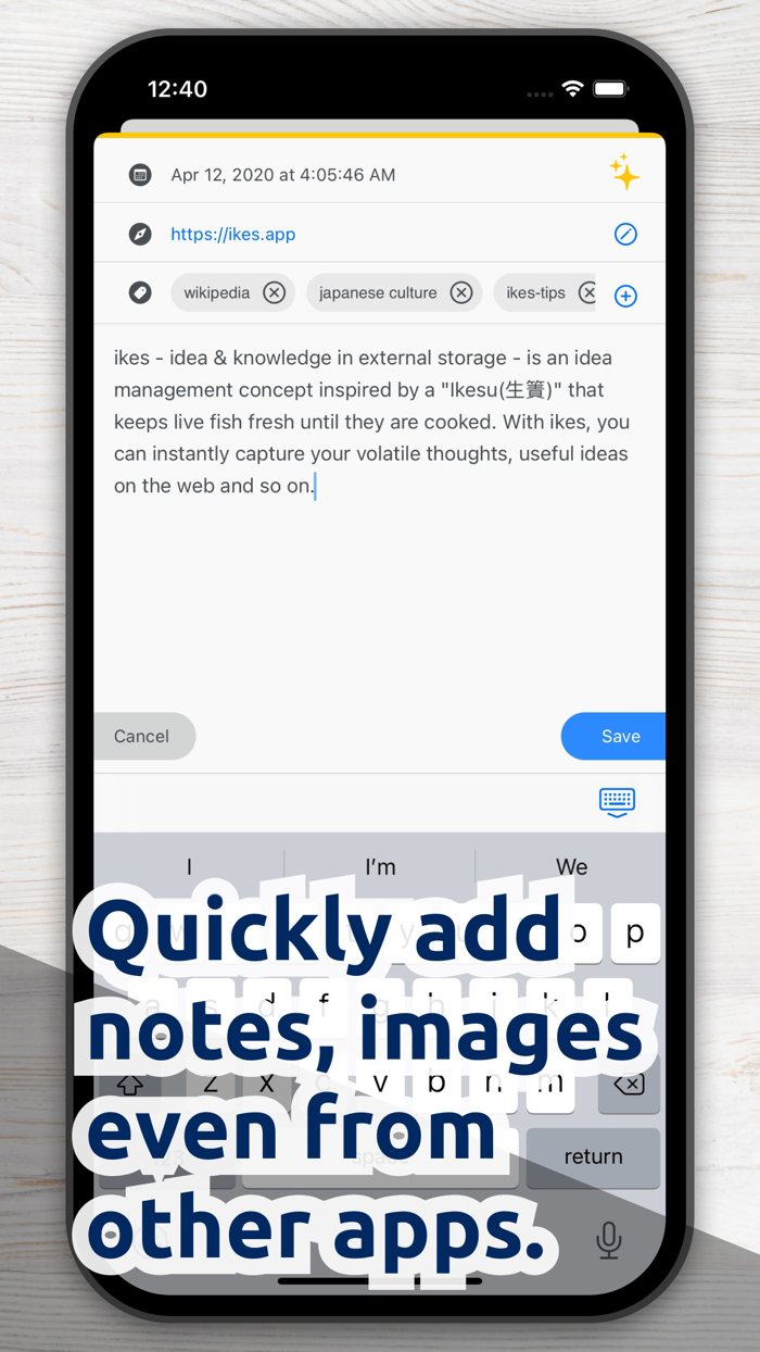 Ikes idea note management