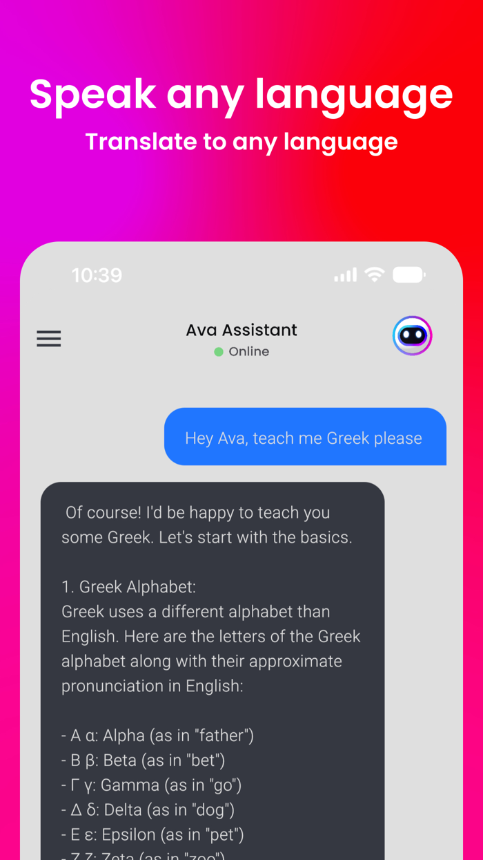 Ava - Assistant and Chatbot