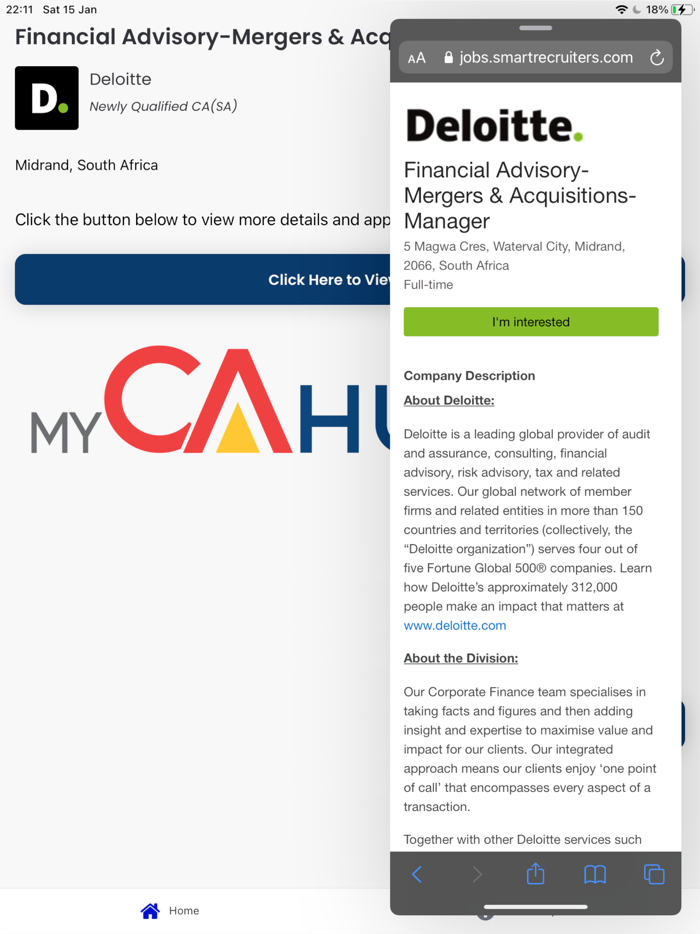 JobSearch from myCAhub™