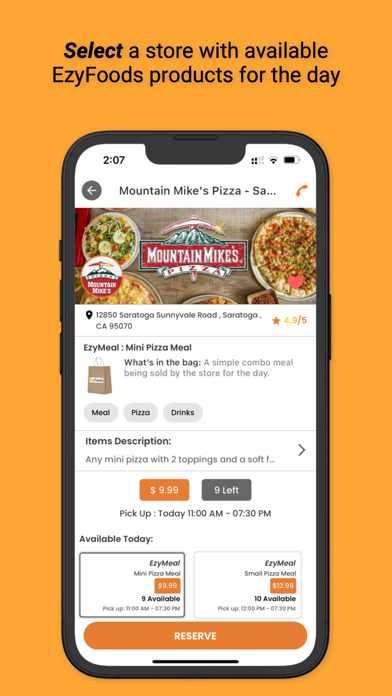 EzyFoods Screenshot