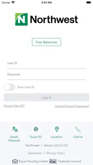 northwest mobile banking iphone screenshot 1