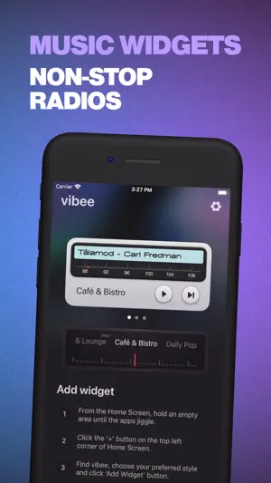 vibee-scene playlist widget screenshot 2