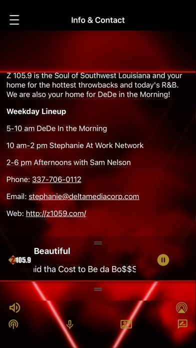 Z105.9 KFXZ-FM Screenshot