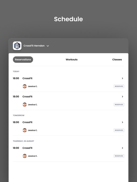 CrossFit Herndon iPad screenshot 3 - Health & Fitness app