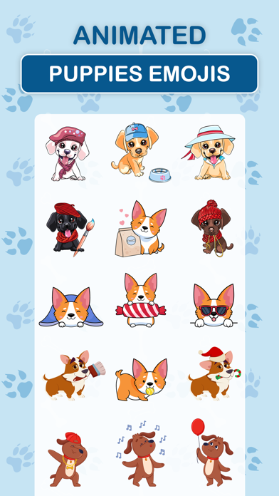 Animated Puppies Emojis Screenshot