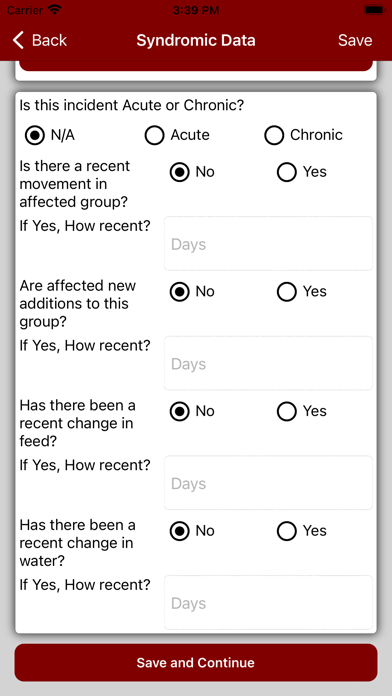 Veterinary Surveillance System Screenshot