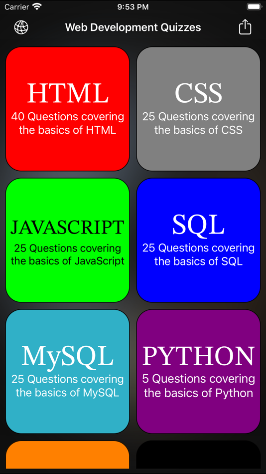 Web Development Languages Quiz - 1.0 - (iOS)