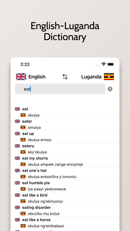 #1. Luganda-English Dictionary (iOS) Podle: FB PUBLISHING LLC