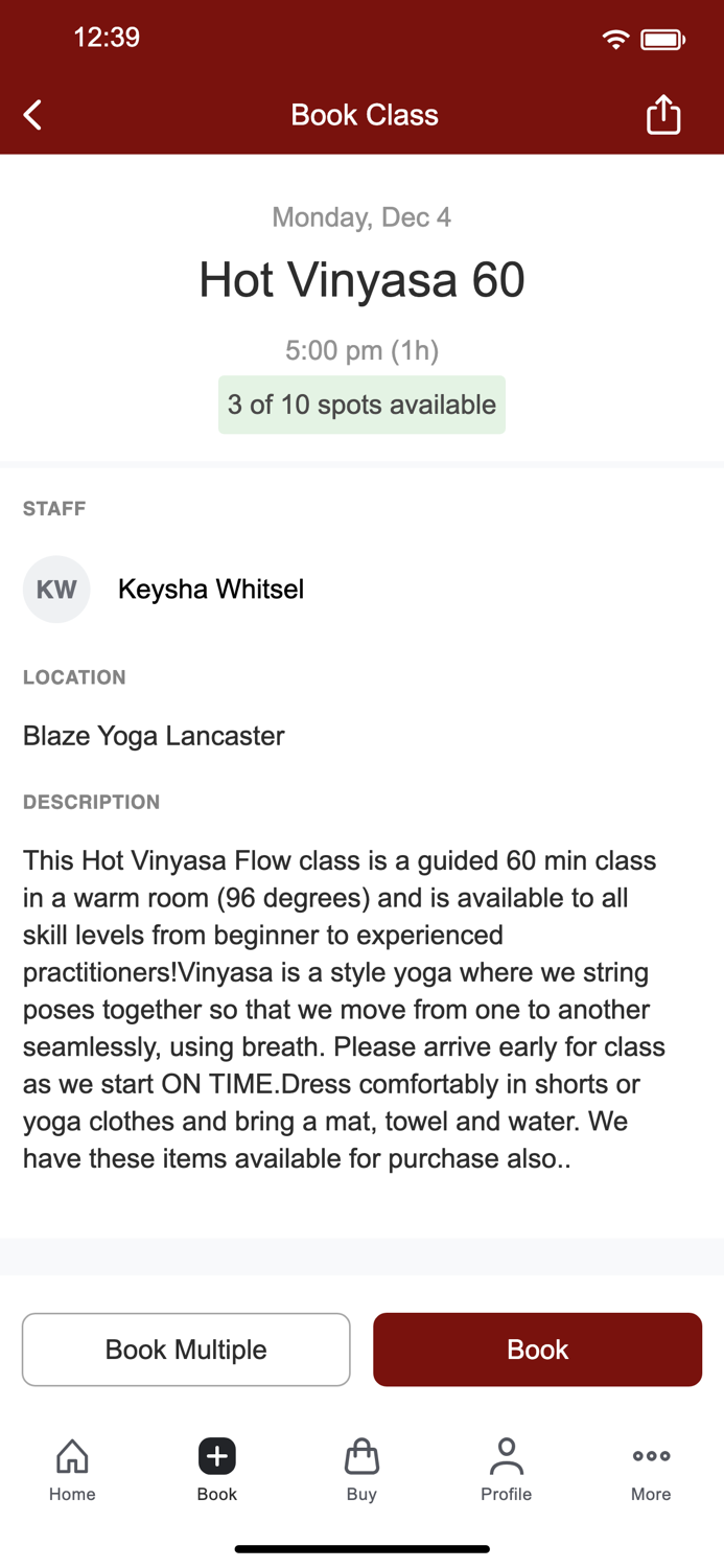 Blaze Yoga Lancaster