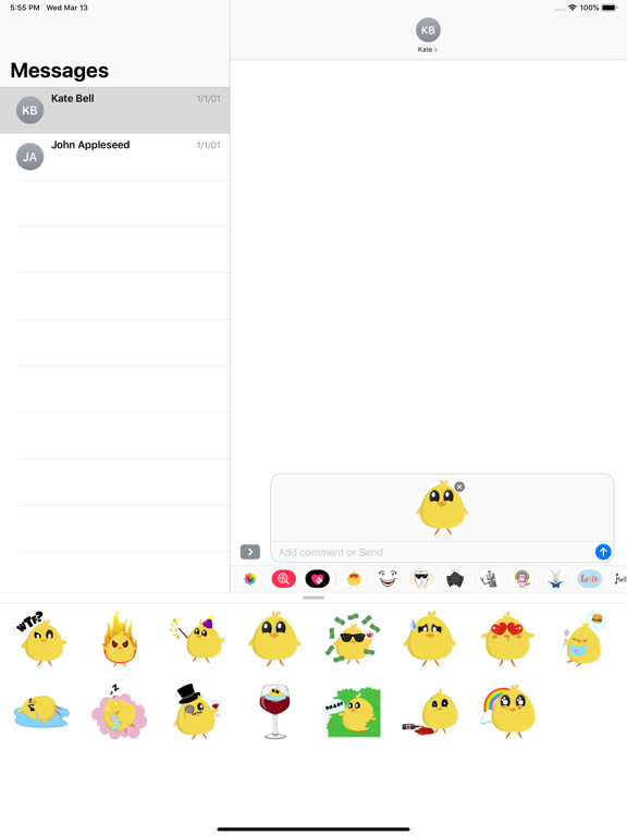Screenshot #5 pour Cute chicken stickers & emoji