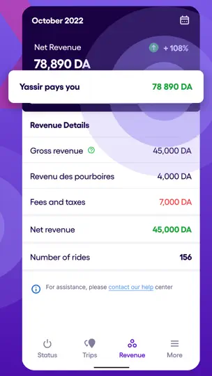 Capture d'écran de Yassir Driver : App Partenaire sur iPhone 4