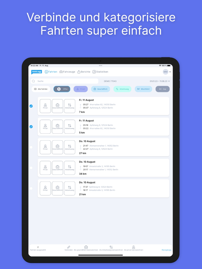 AutoLogg Fahrtenbuch 2.0