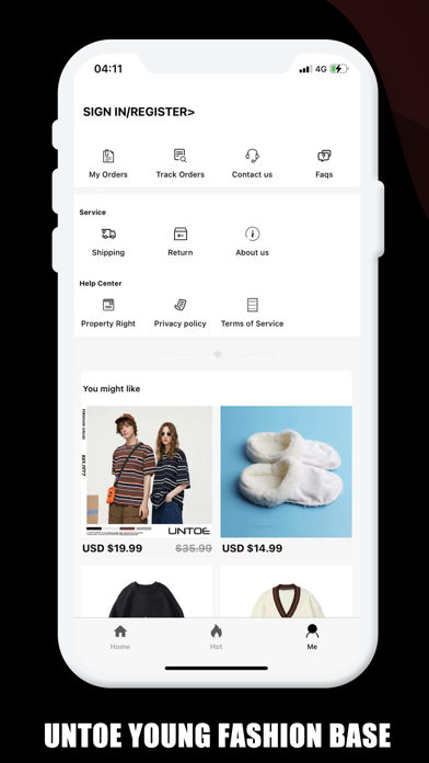Untoe-online shopping Screenshot