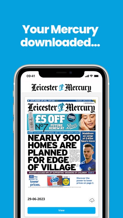 Leicester Mercury Newspaper Screenshot