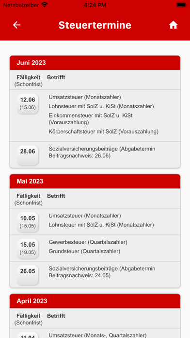 Meine Steuerberater-App Screenshot