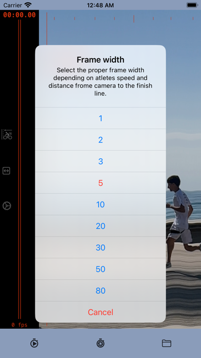 Photo finish app Screenshot
