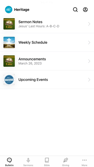 Heritage Bible Church Screenshot