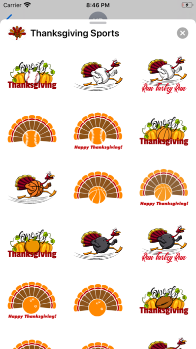 Screenshot #1 pour Thanksgiving Sports Stickers