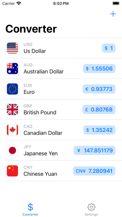 Currency converter · Screenshot
