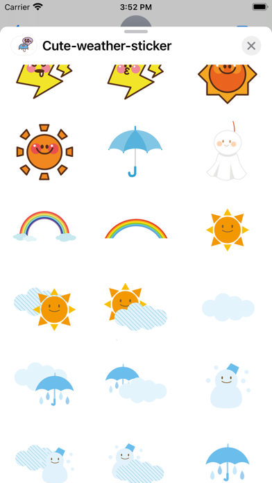 Cute weather sticker Screenshot