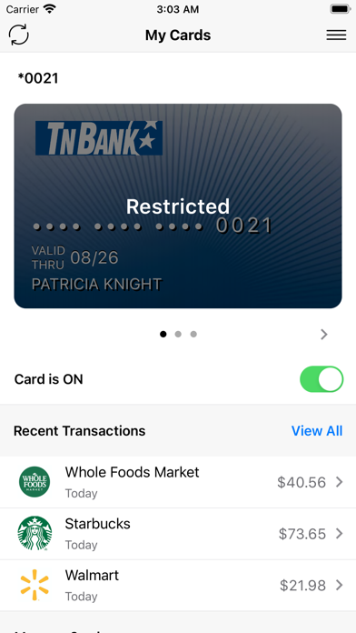 TNBANK Smart Card Screenshot