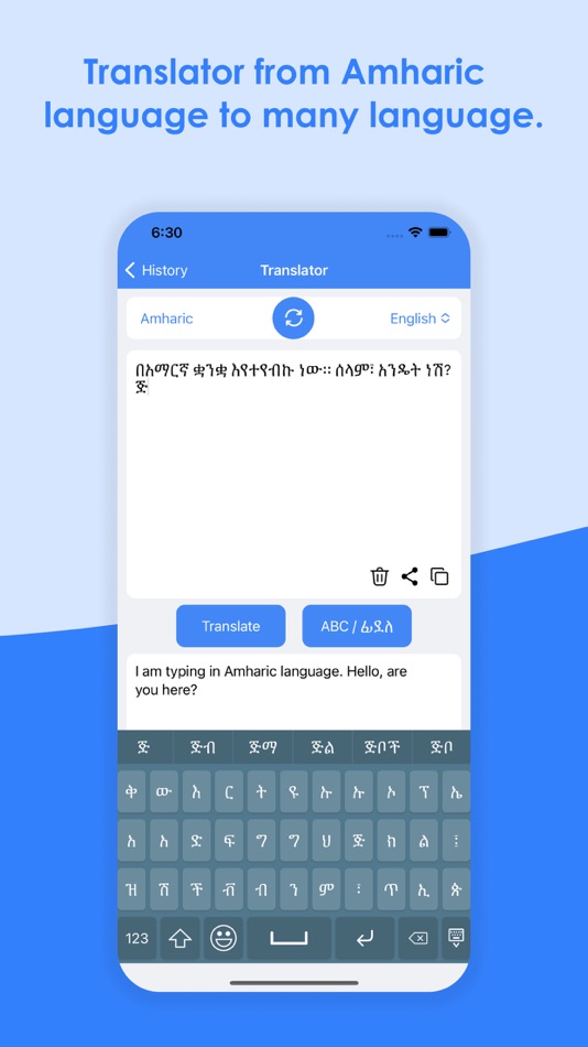 #3. Amharic Keyboard & Translator (iOS) Podle: Trupti Parsaniya