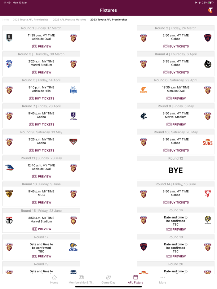 Brisbane Lions Official App