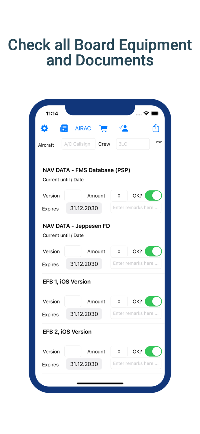 OpsControl Sheet for Aviation