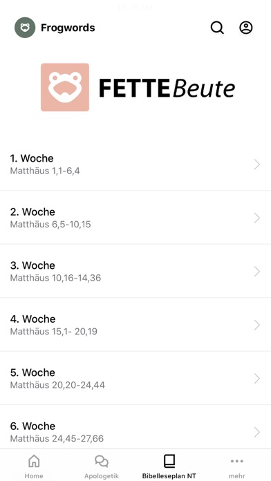 Frogwords (Predigt-Input) Screenshot