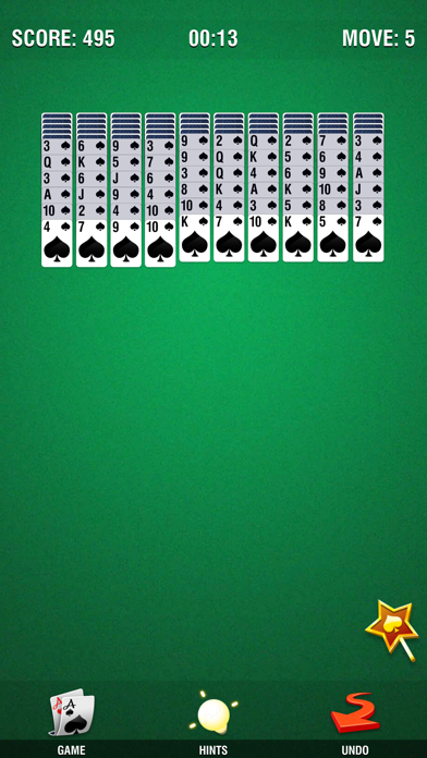 Spider Solitaire for Seniors Screenshot