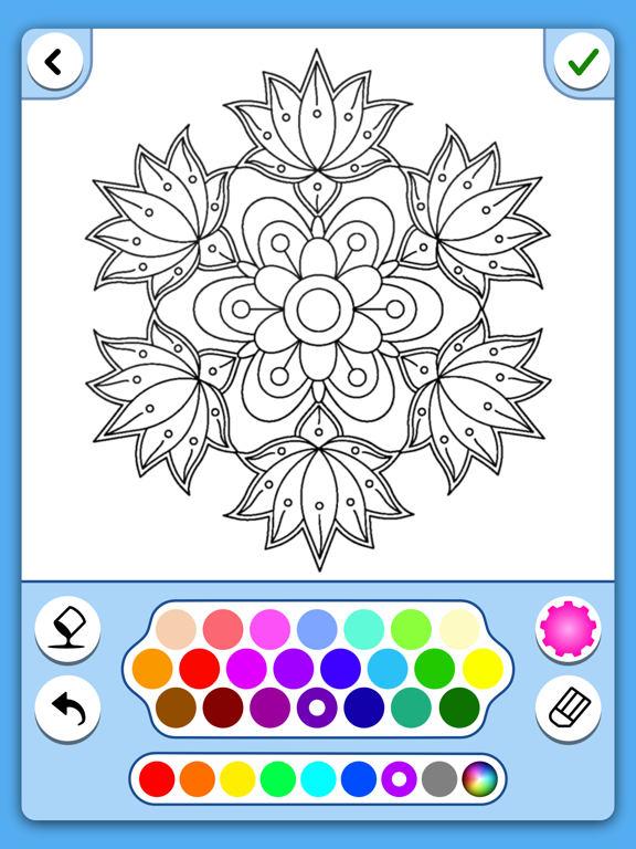 Screenshot #4 pour Coloriage de mandala de fleurs