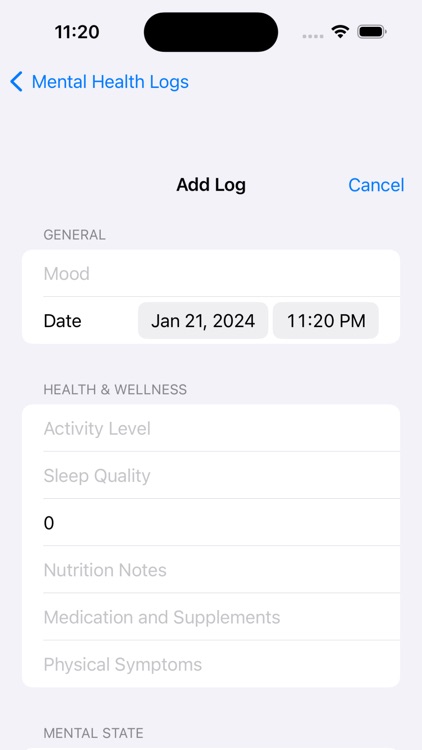 Mental Health CheckIns