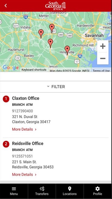South GA Bank Screenshot