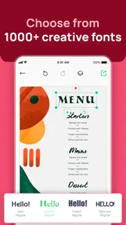 menu maker: design creator iphone screenshot 3