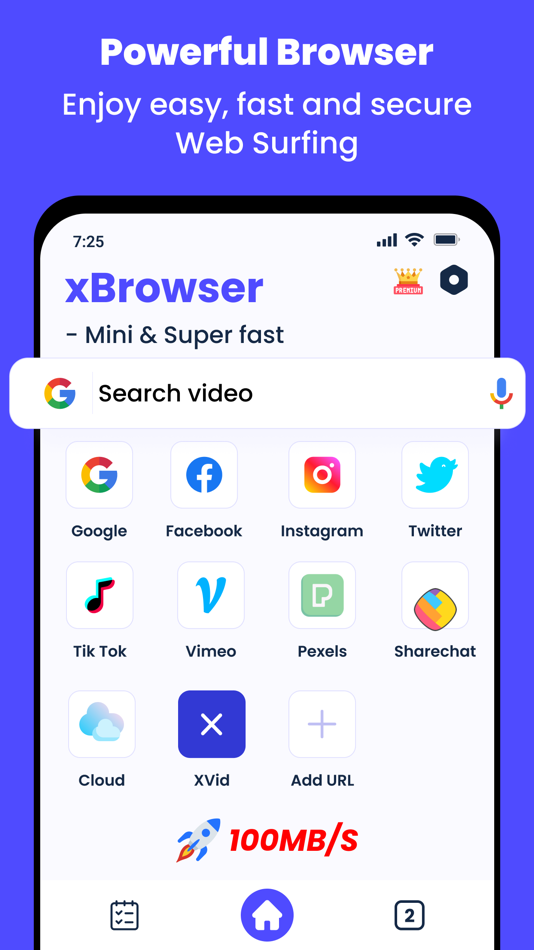 #1. Xbrowser - Mini & Super fast (iOS) By: Krishna Chitaliya