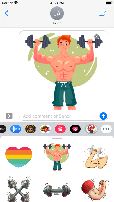 Fit Gay Couple Stickers Screenshot