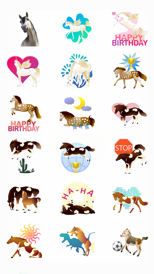 Jumpy Horse Stickers - 2 - (iOS)