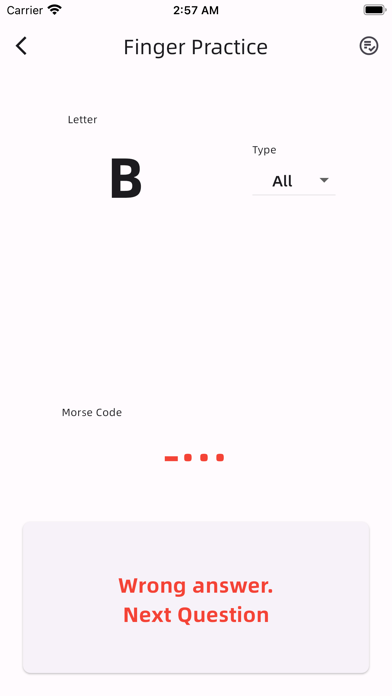 Morse Code - Practice Screenshot