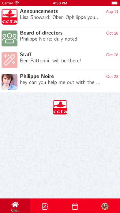 CCTA Communication Screenshot