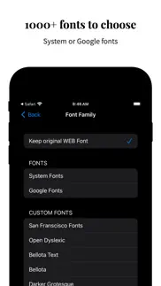 How to cancel & delete text font extension - fontflex 1