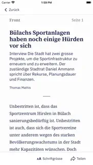 zürcher unterländer e-paper iphone screenshot 2