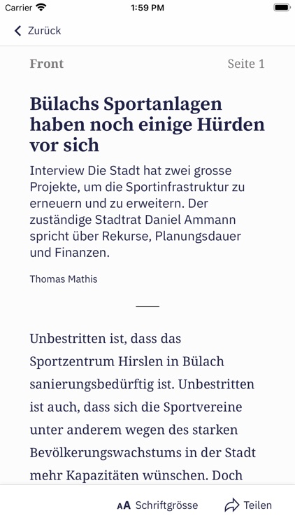 Zürcher Unterländer E-Paper